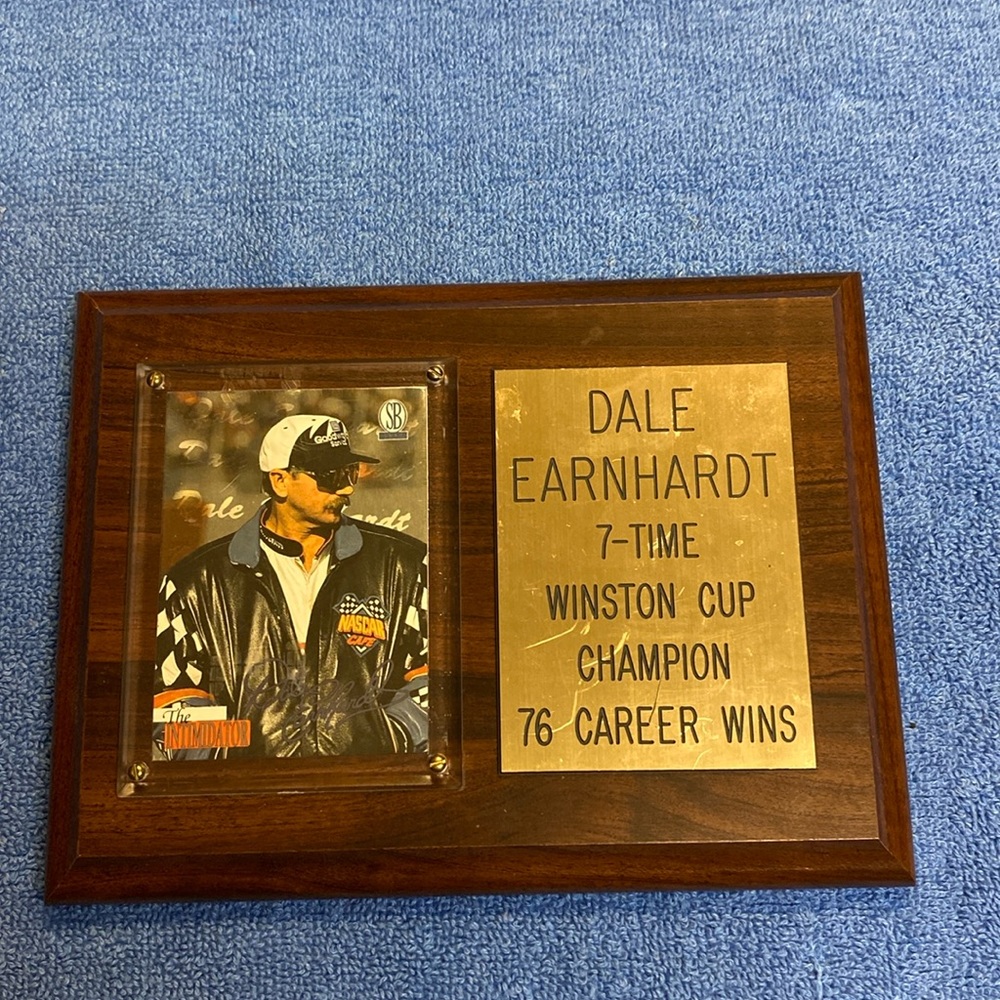 Dale Earnhardt seven Winston cut champion wall plaque